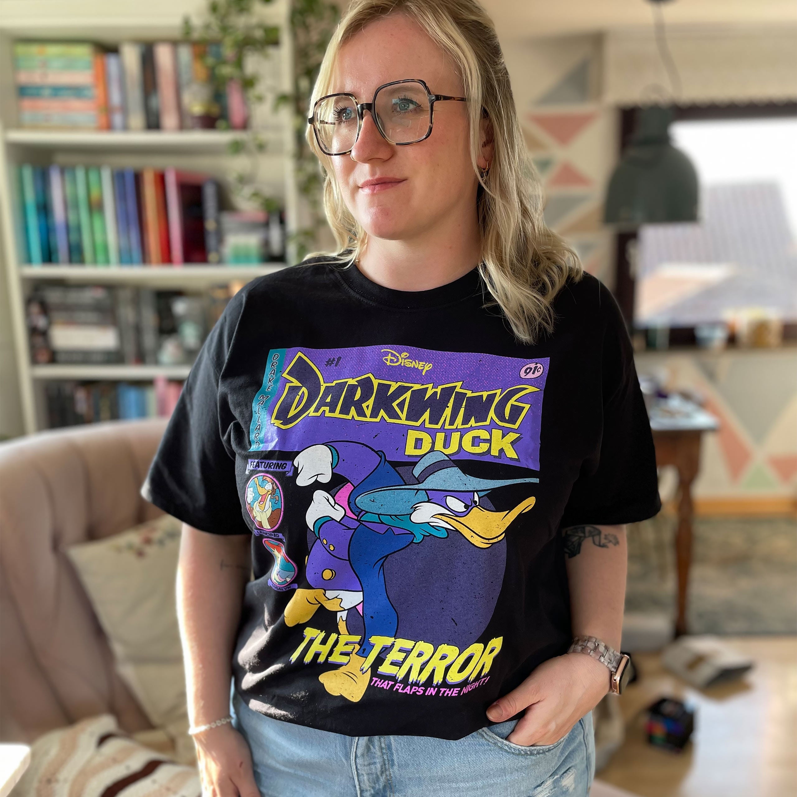 Immagine del prodotto Darkwing Duck - T-Shirt nera con copertina a fumetti