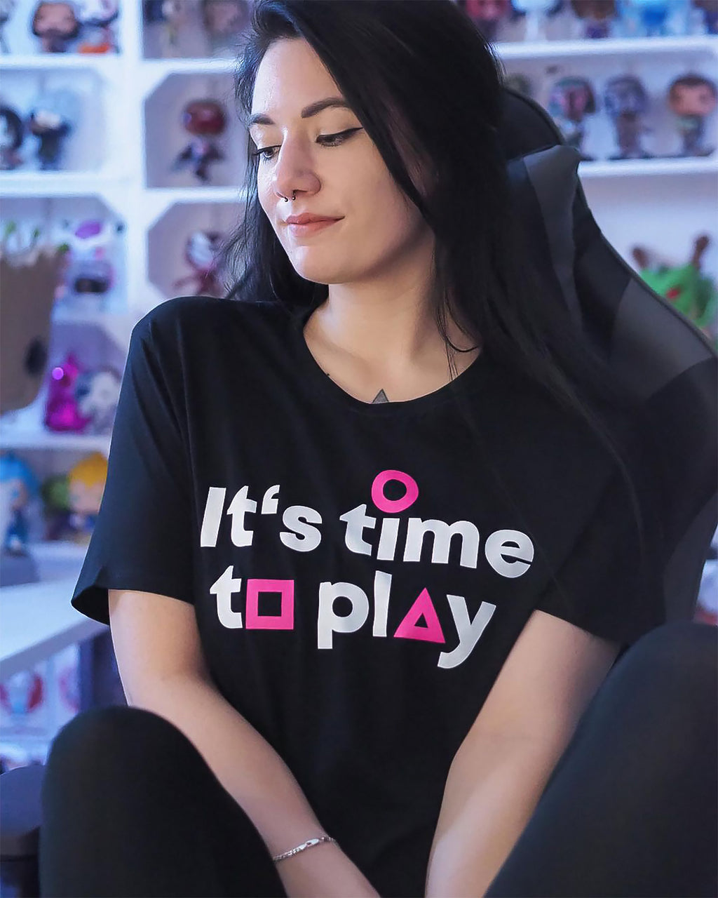 Product image It’s Time to Play T-Shirt for Squid Game Fans Black