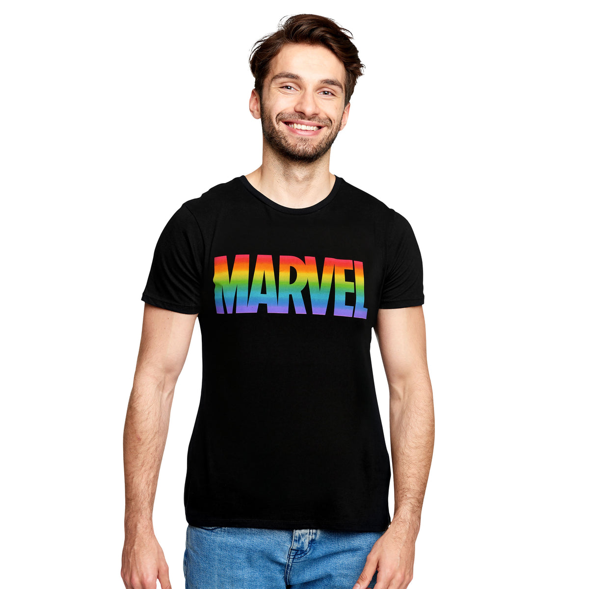Immagine del prodotto Marvel - T-shirt nera con logo Rainbow Pride