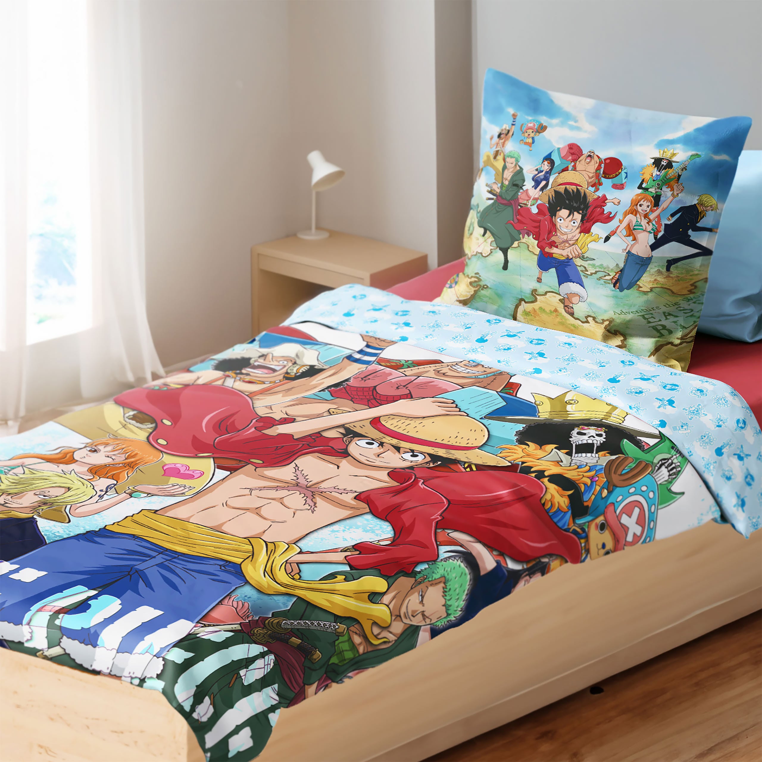 Immagine del prodotto One Piece - Ruffy & Crew Biancheria da letto reversibile