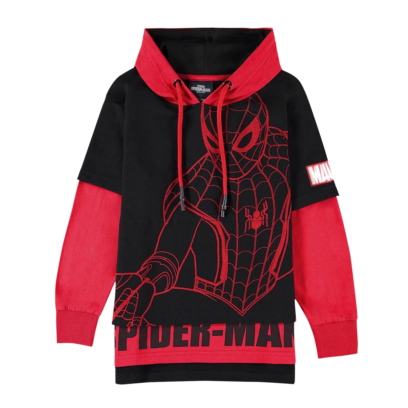 Immagine del prodotto Felpa con cappuccio Spider-Man per bambini nero-rosso
