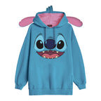 Immagine del prodotto Lilo & Stitch - Felpa con cappuccio da donna Stitch con orecchie blu