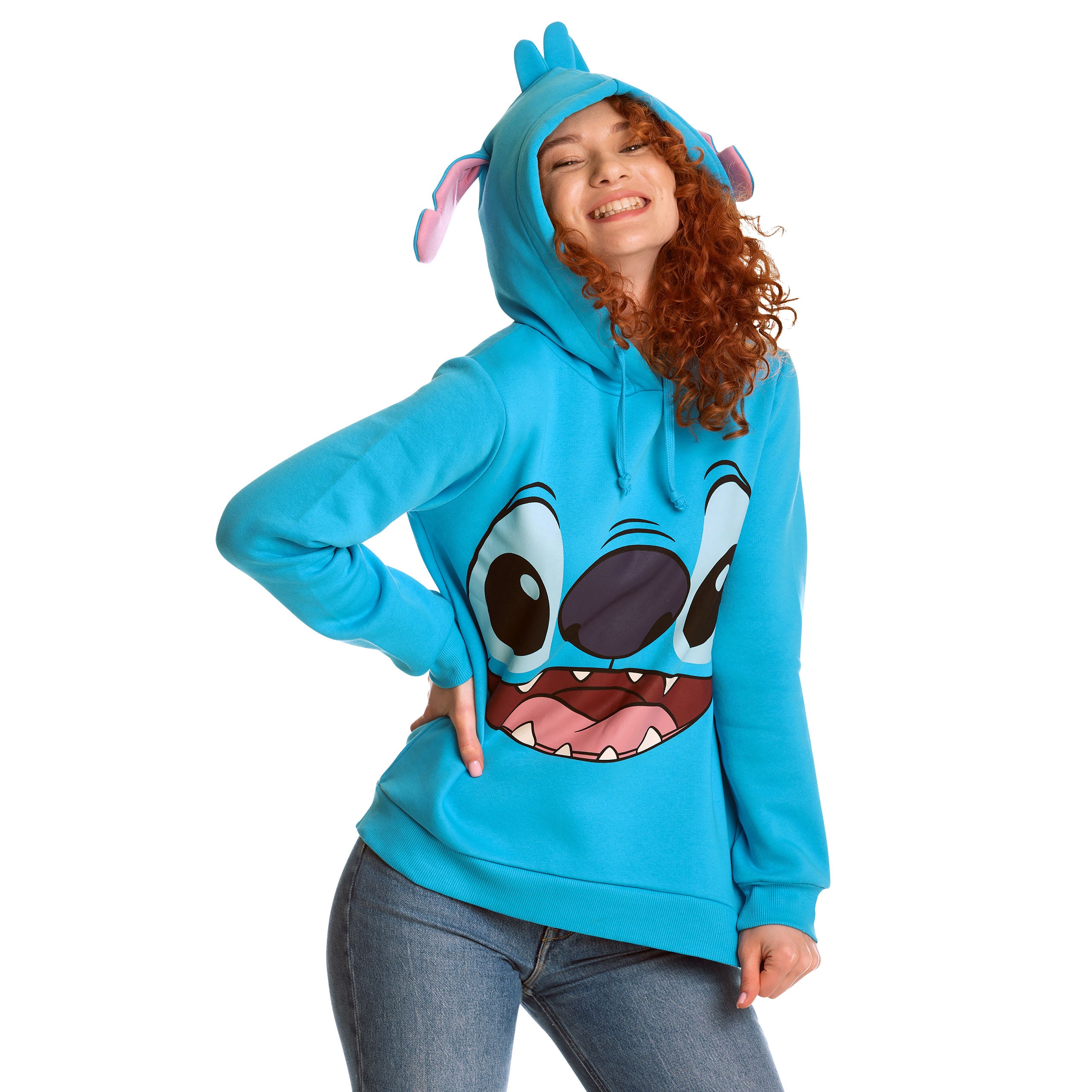 Immagine del prodotto Lilo & Stitch - Felpa con cappuccio da donna Stitch con orecchie blu