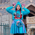Immagine del prodotto Lilo & Stitch - Felpa con cappuccio da donna Stitch con orecchie blu