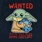 Immagine del prodotto Maglietta per bambini Grogu Wanted Too Cute blu - Star Wars The Mandalorian
