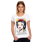Immagine del prodotto Biancaneve - T-shirt da donna con ritratto bianco