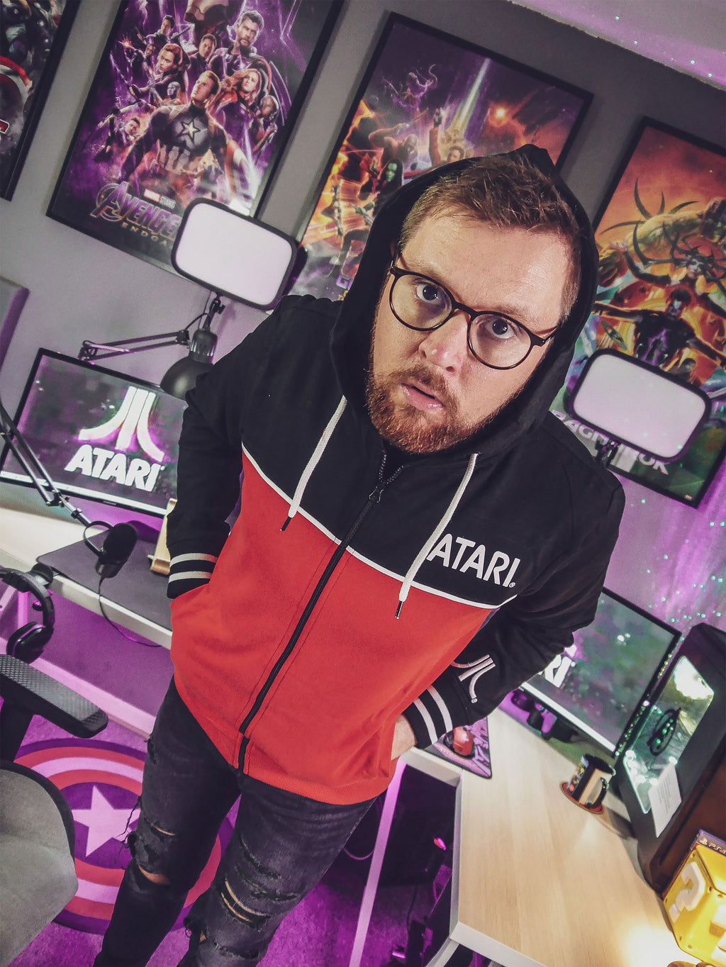 Immagine del prodotto Atari - Felpa con cappuccio con logo
