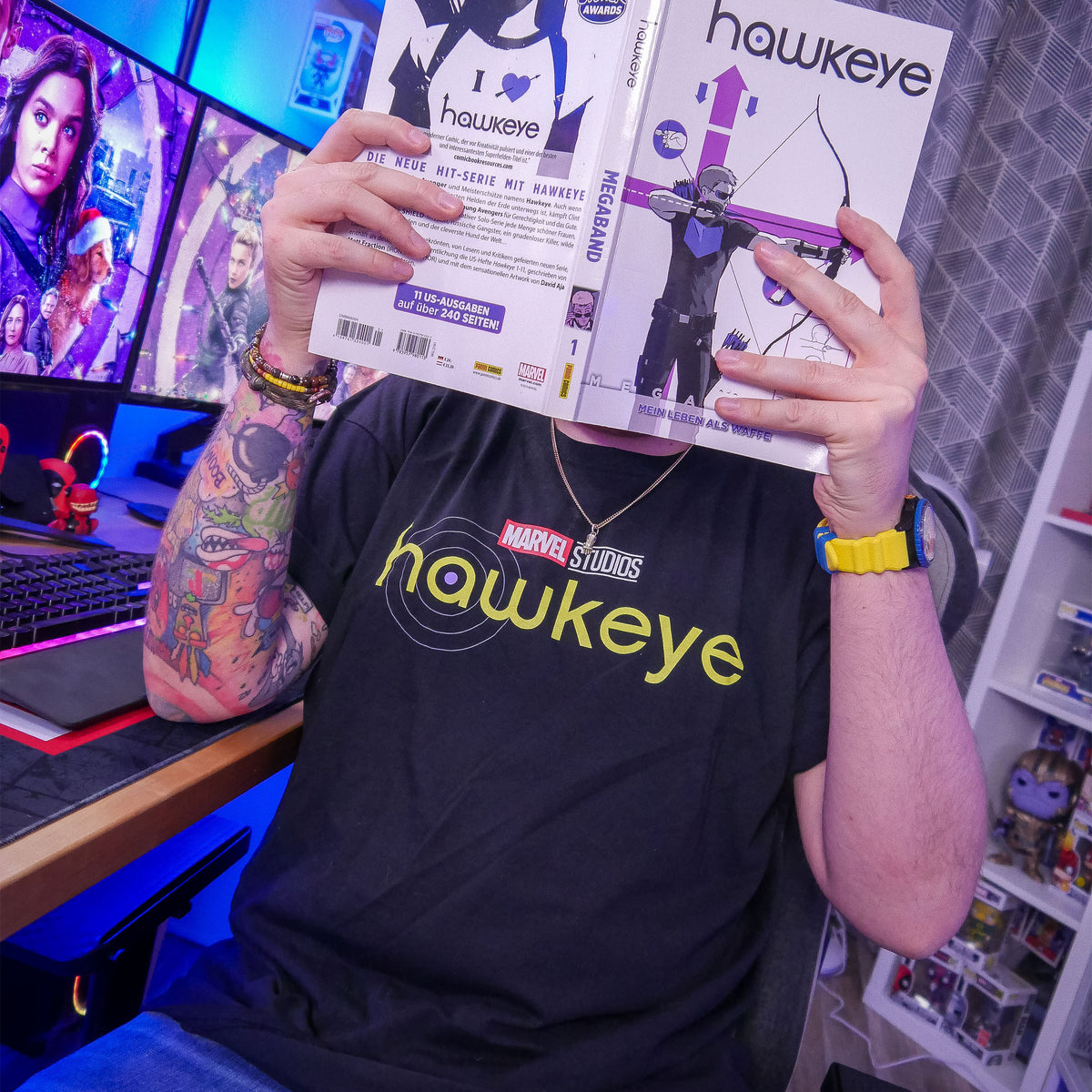 Immagine del prodotto Marvel Hawkeye - T-shirt con logo nero