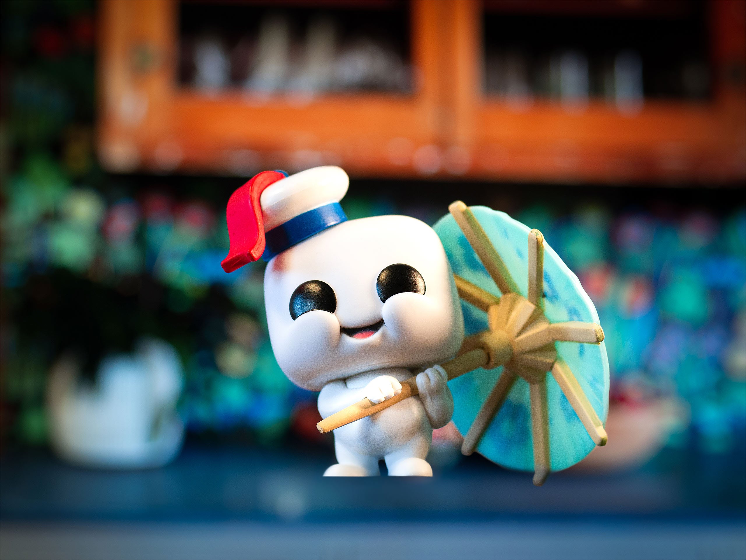 Immagine del prodotto Ghostbusters - Uomo Marshmallow con ombrellino da cocktail Figura Pop Funko