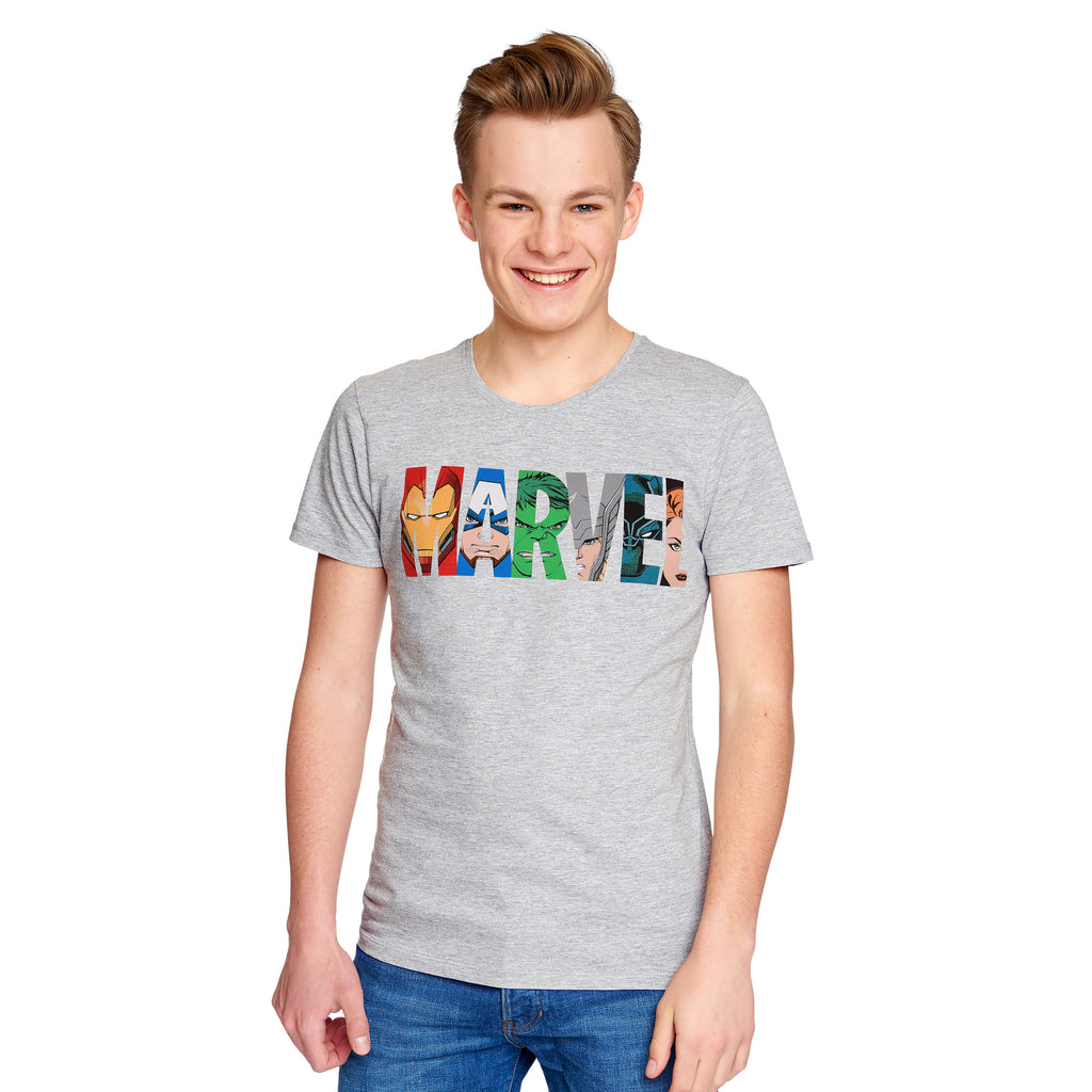 Immagine del prodotto Marvel - Logo Comic Heroes T-shirt grigia