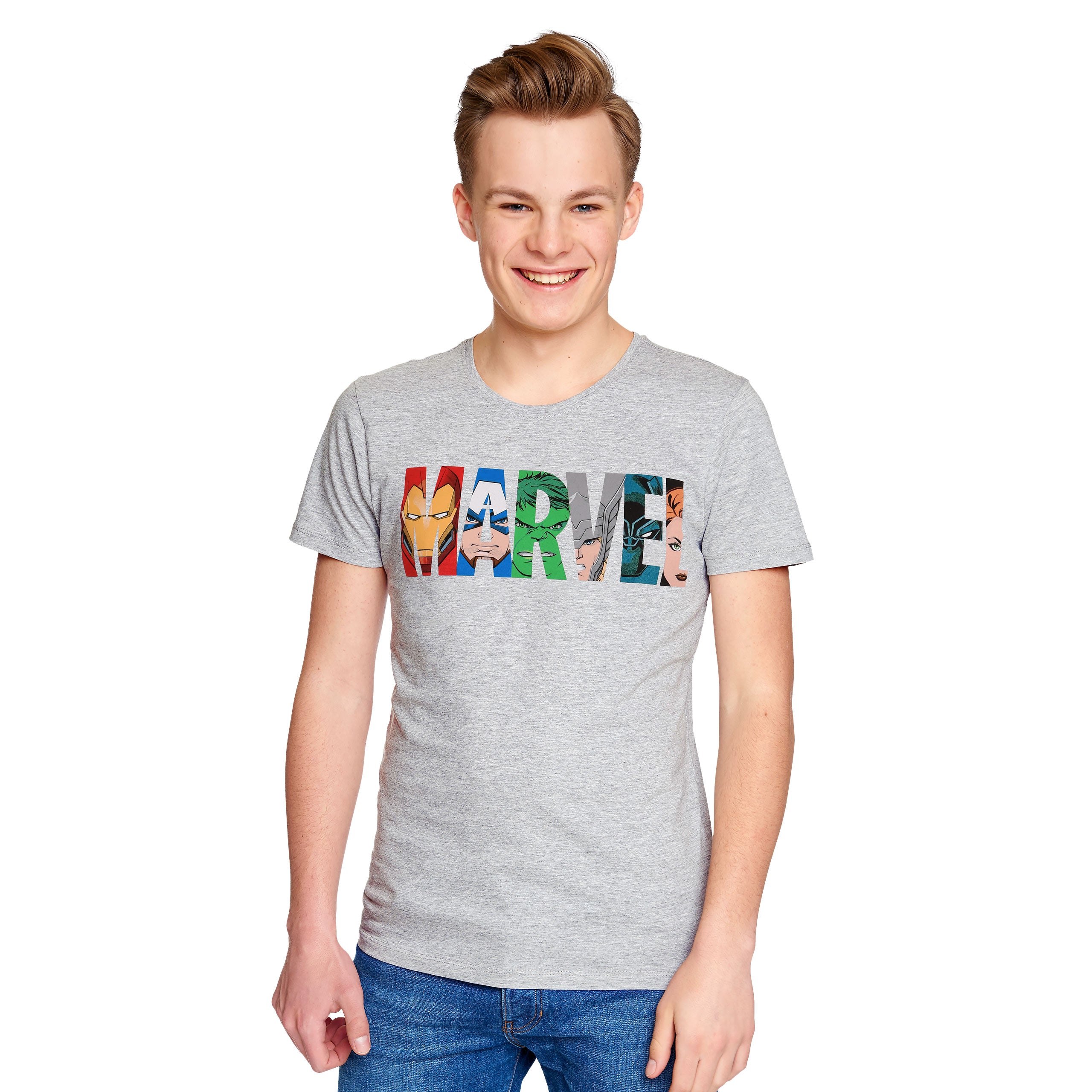 Immagine del prodotto Marvel - Logo Comic Heroes T-shirt grigia