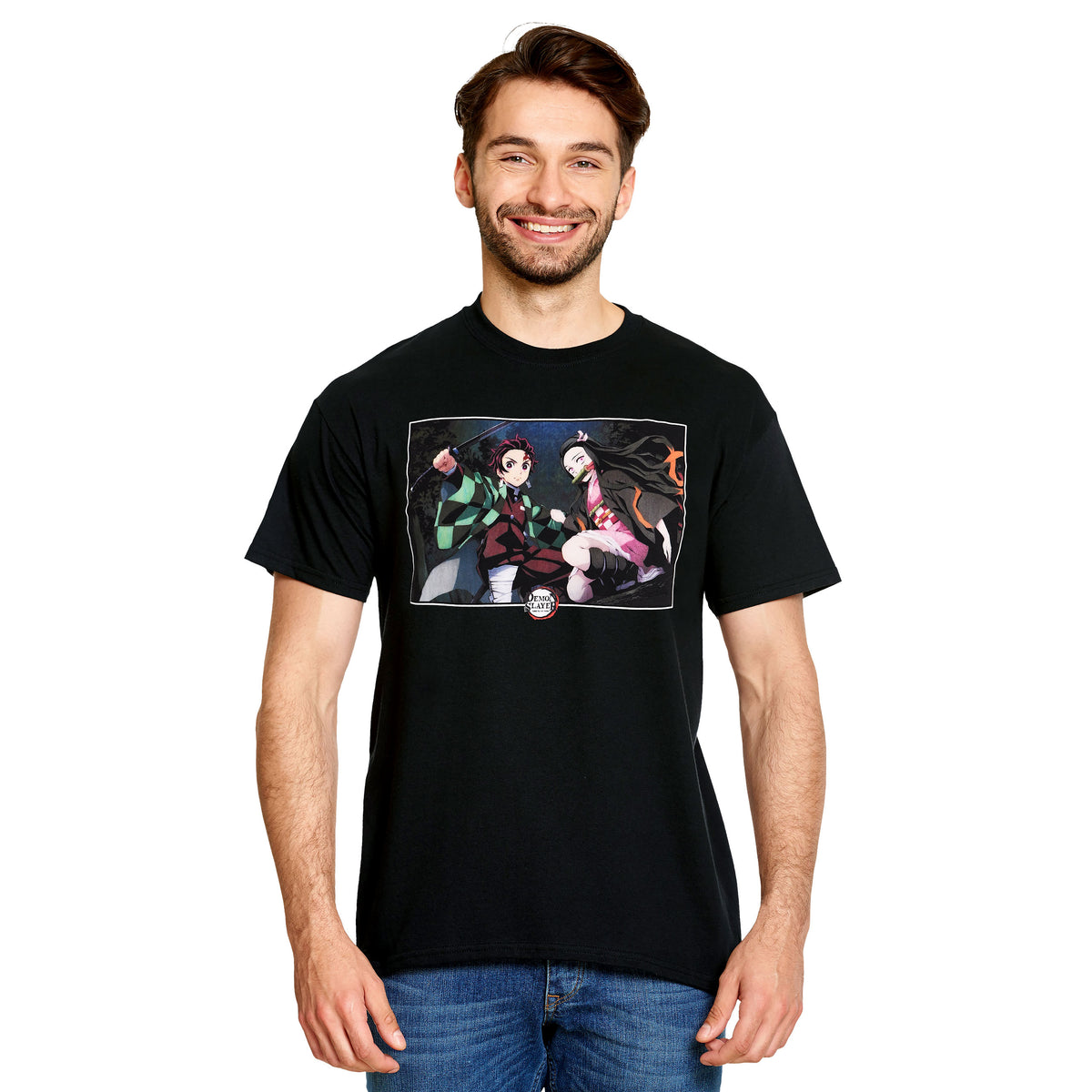 Immagine del prodotto Demon Slayer - T-shirt nera di Nezuko e Tanjiro Kamado
