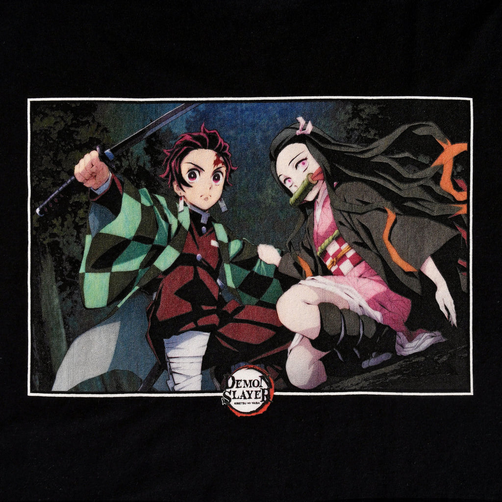 Immagine del prodotto Demon Slayer - T-shirt nera di Nezuko e Tanjiro Kamado