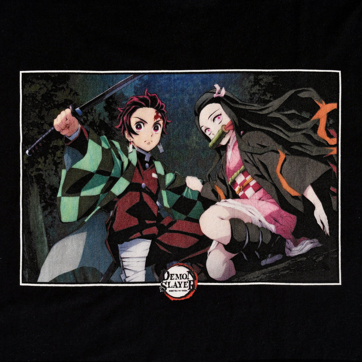 Immagine del prodotto Demon Slayer - T-shirt nera di Nezuko e Tanjiro Kamado