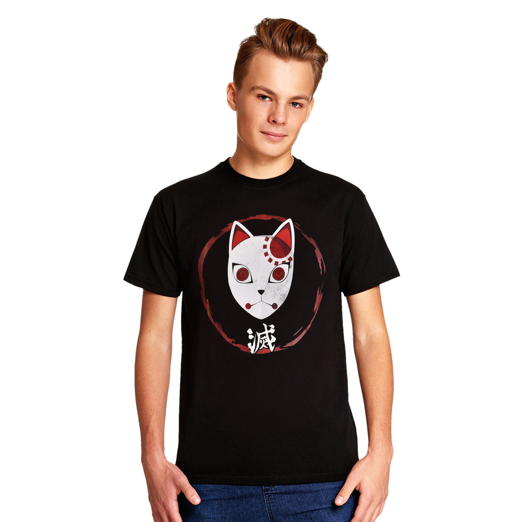 Immagine del prodotto Demon Slayer - T-shirt nera con maschera di Tanjiro