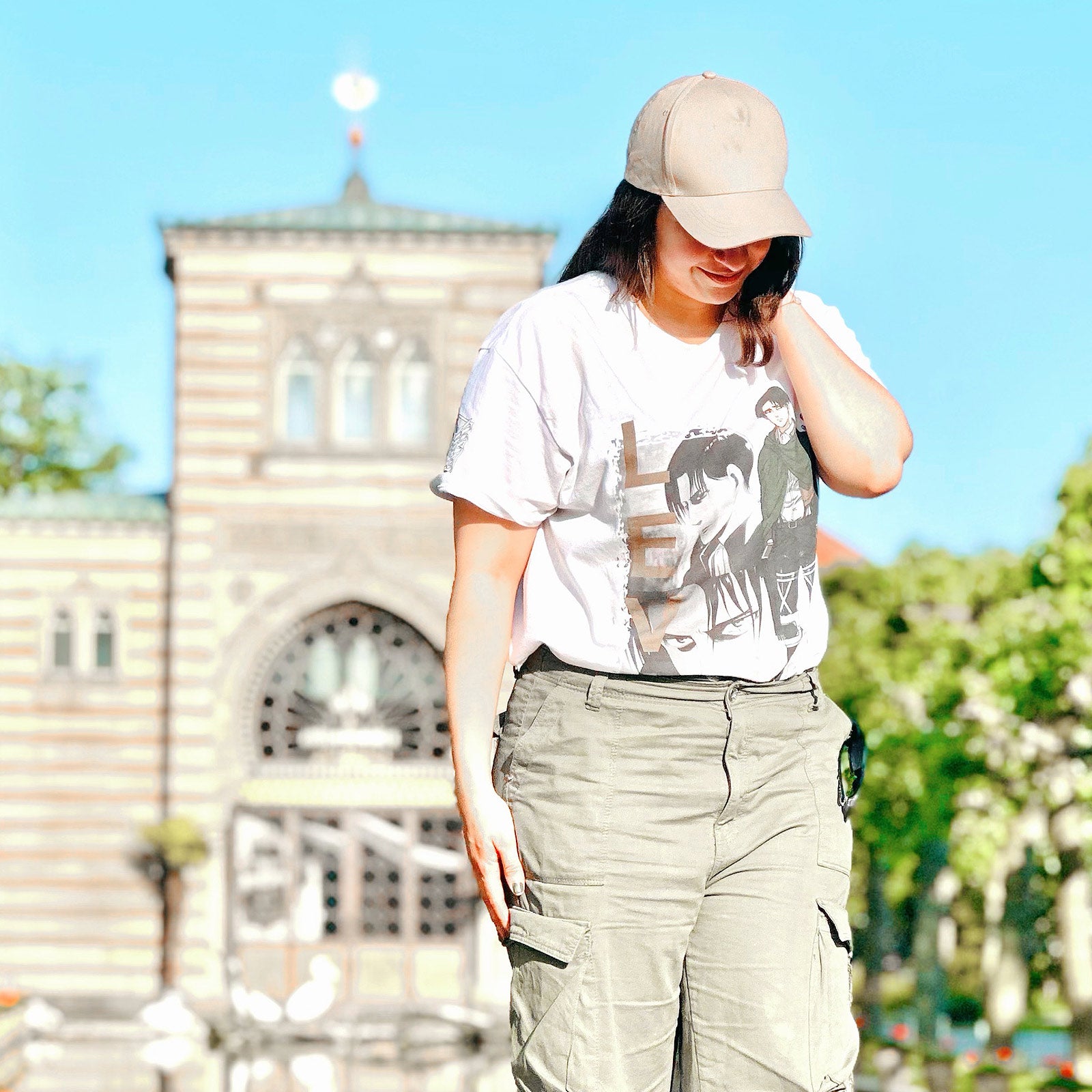 Immagine del prodotto Attack on Titan - T-shirt bianca di Levi Ackerman