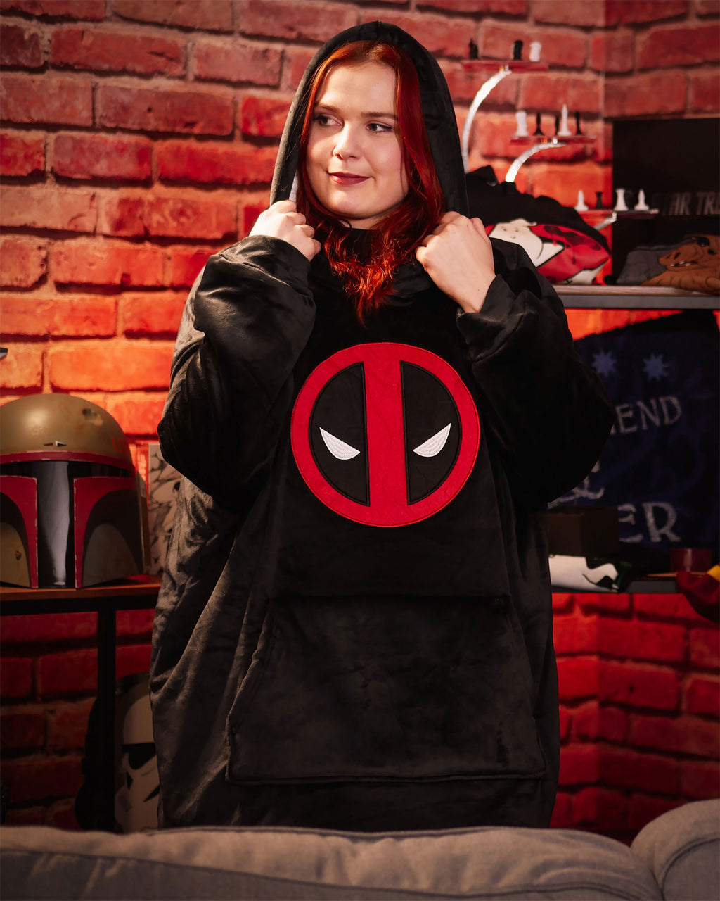 Immagine del prodotto Deadpool - Logo Oversize Maglione da coccole nero
