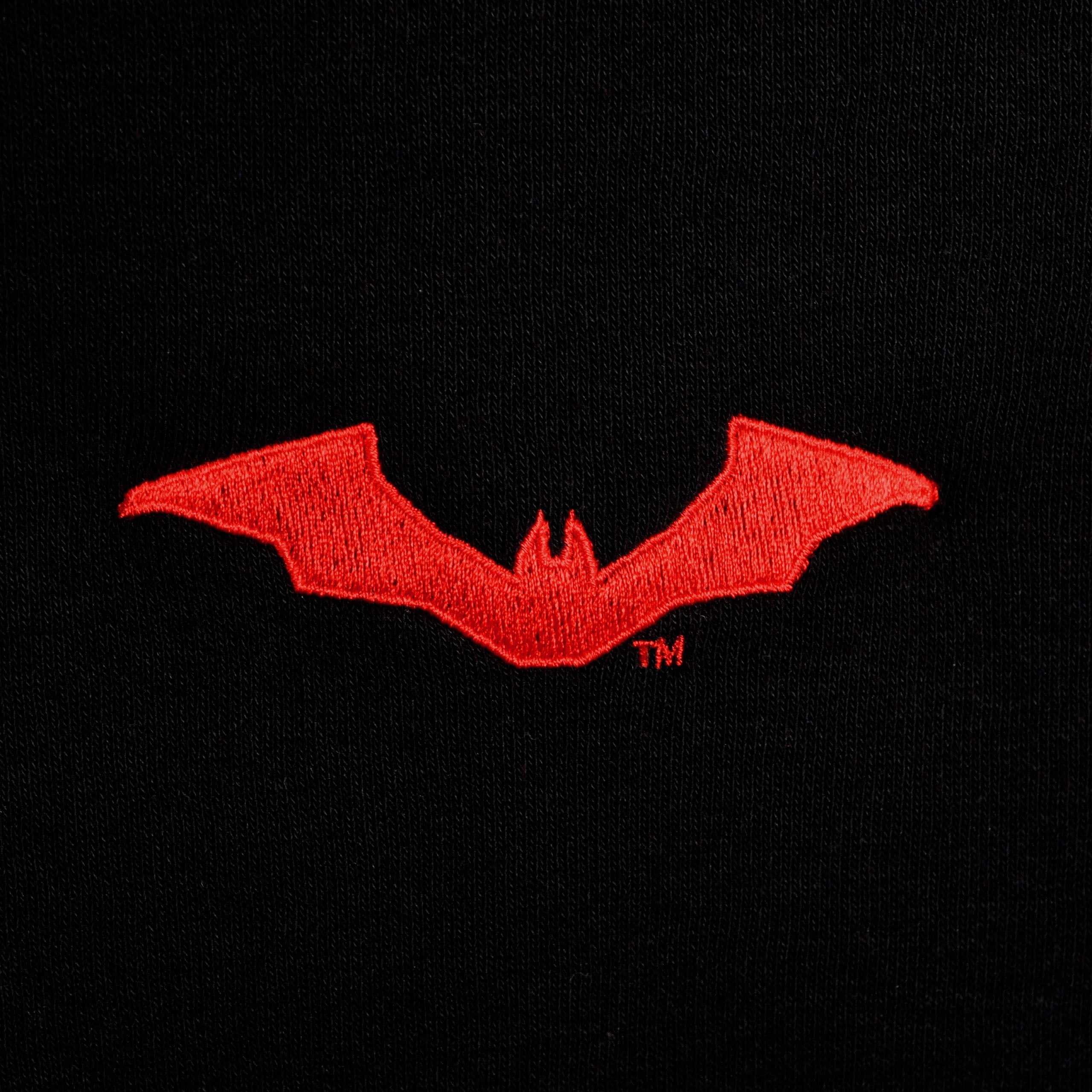 Immagine del prodotto Felpa con cappuccio nera con logo The Batman