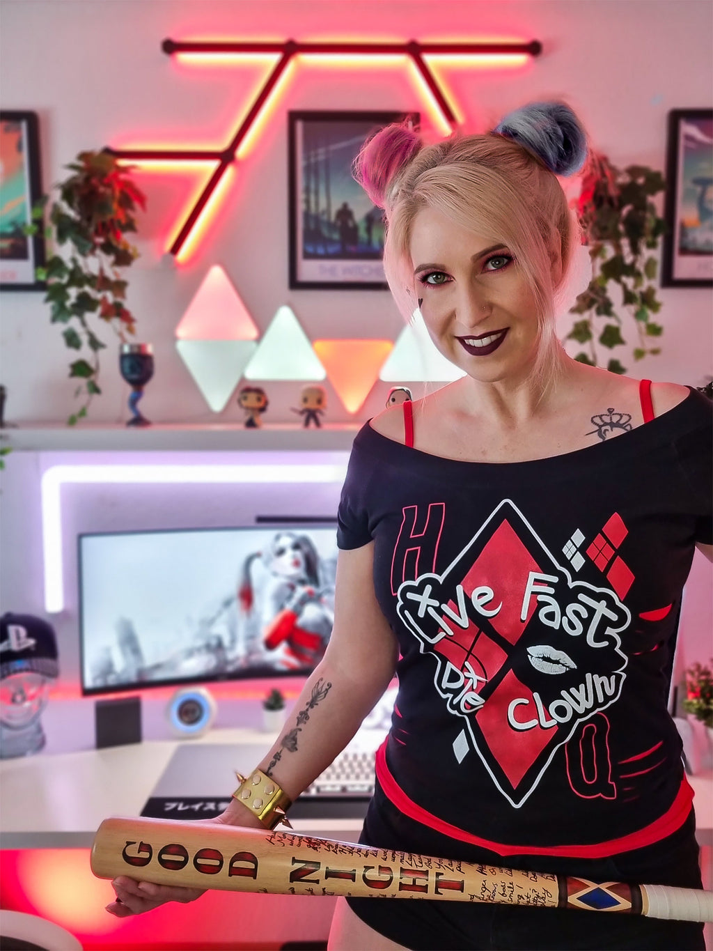 Immagine del prodotto Harley Quinn - Live Fast Die Clown 2in1 T-Shirt da donna