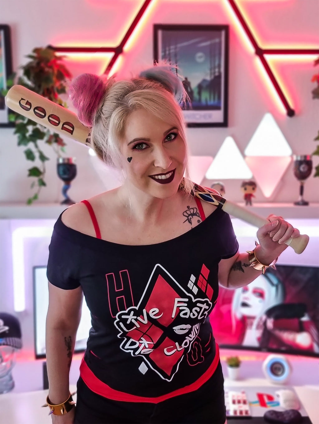 Immagine del prodotto Harley Quinn - Live Fast Die Clown 2in1 T-Shirt da donna