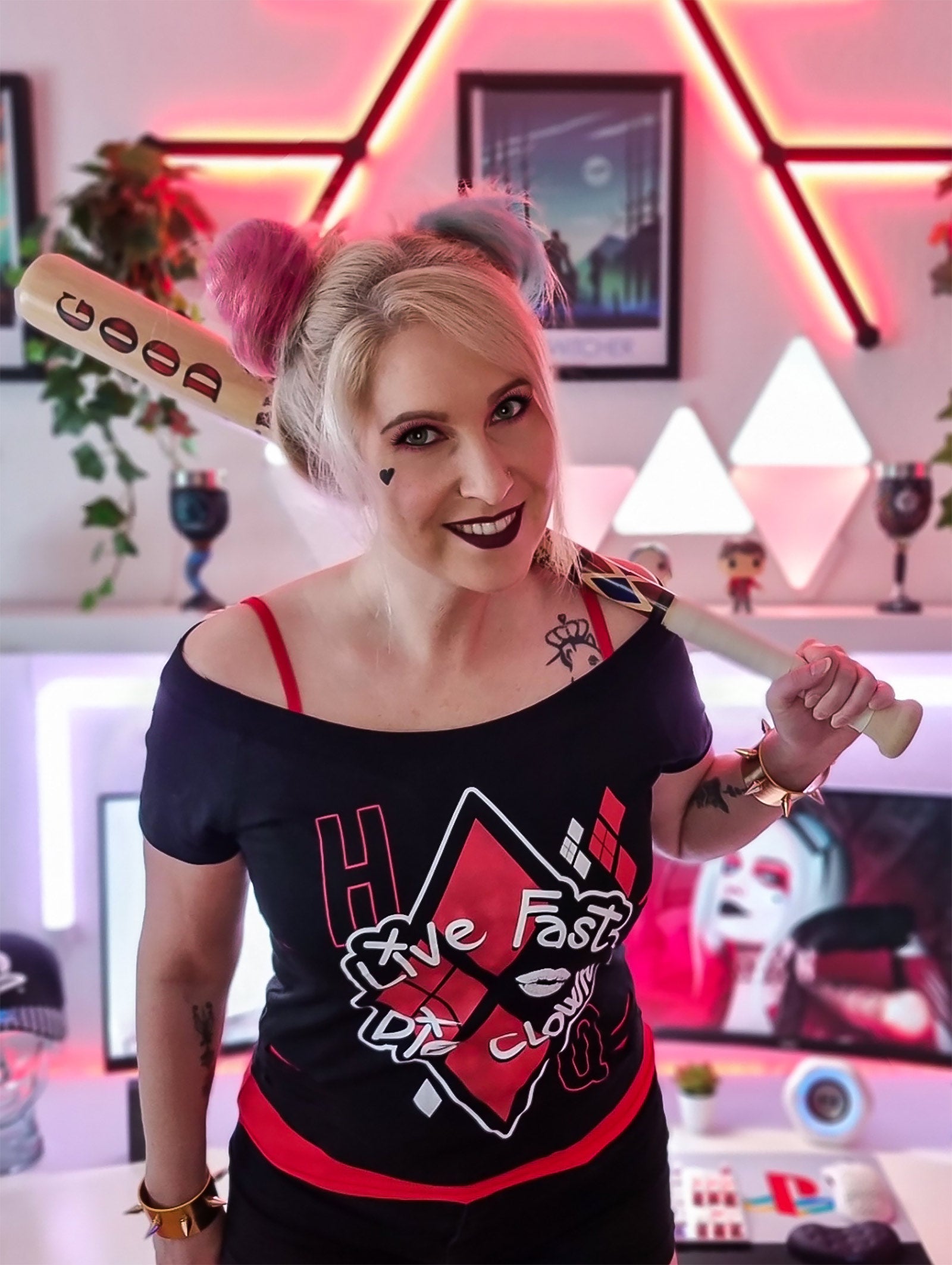 Immagine del prodotto Harley Quinn - Live Fast Die Clown 2in1 T-Shirt da donna