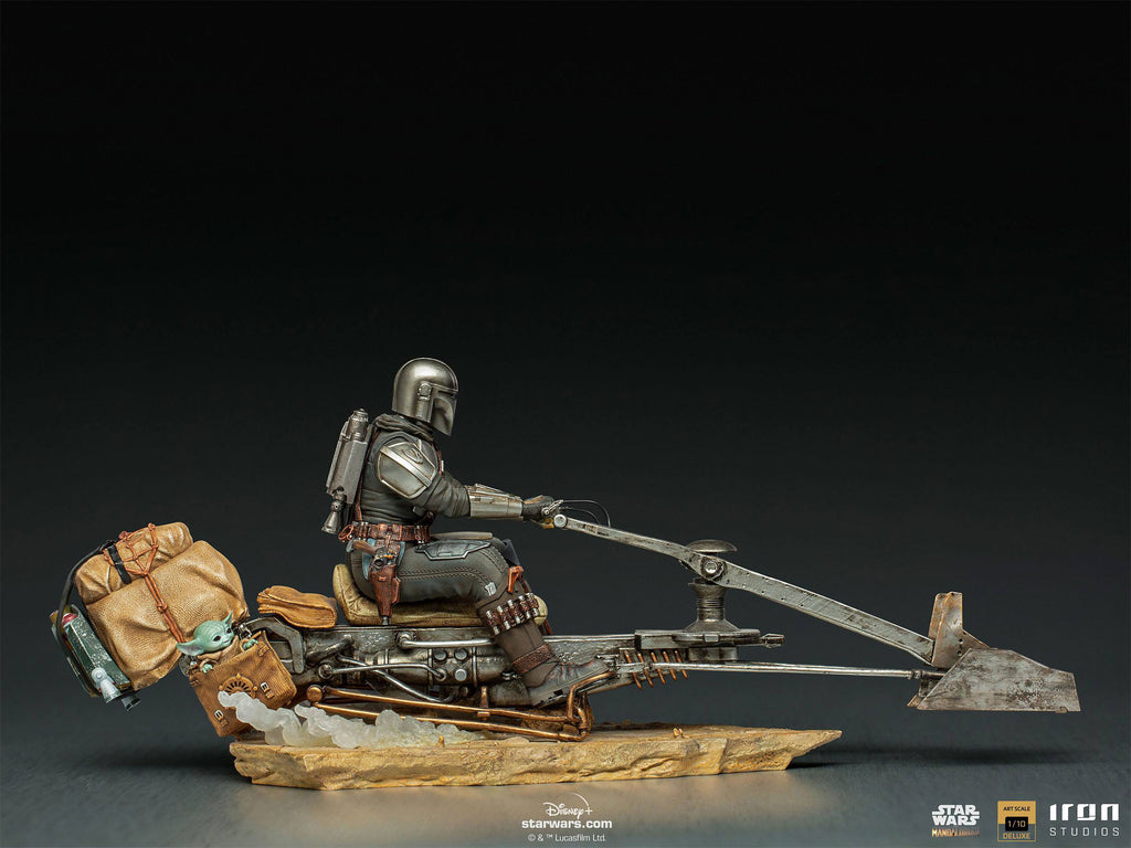 Product image Mando with Speeder BDS Art Scale Deluxe Statue - Star Wars The Mandalorian