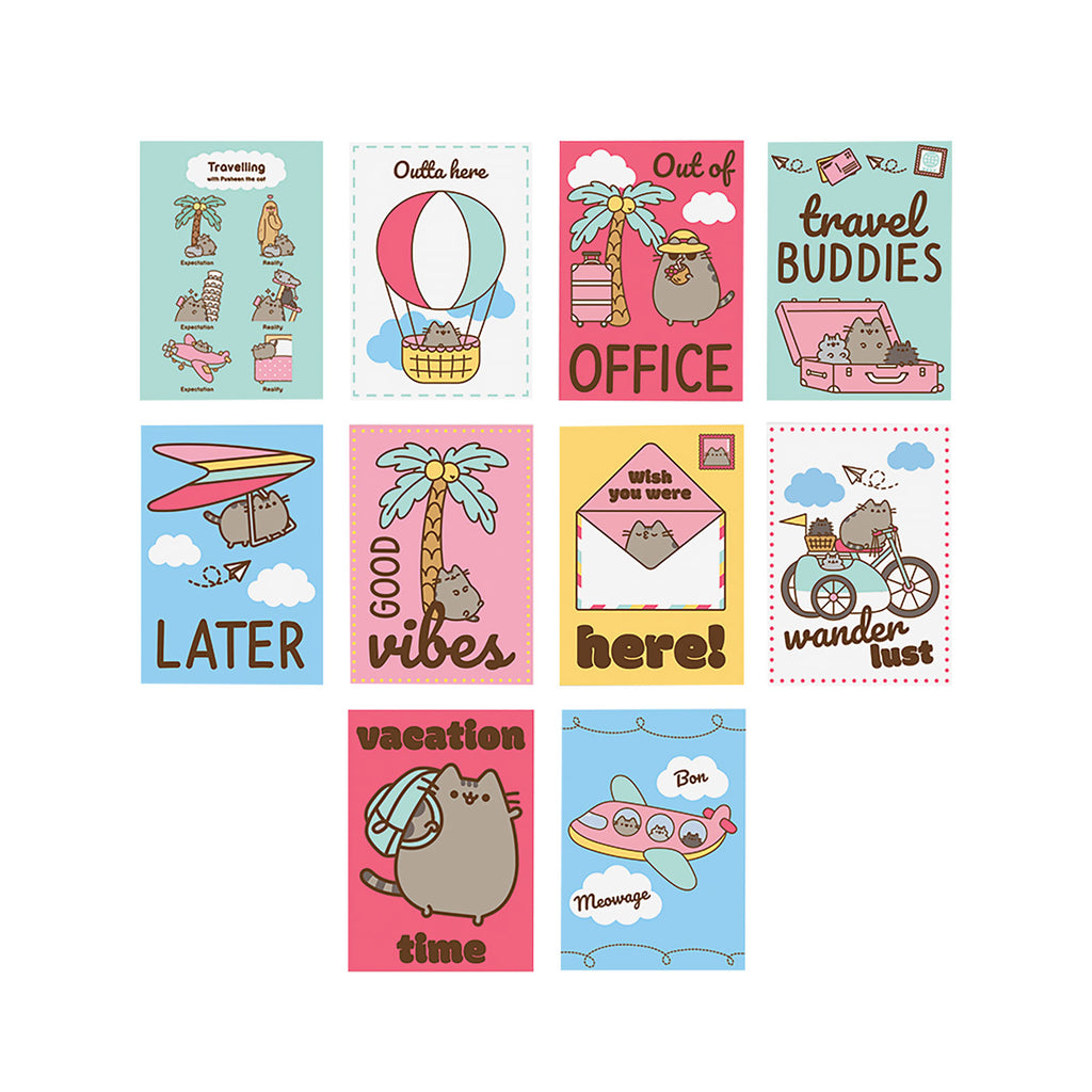 Immagine del prodotto Pusheen - Set di 10 cartoline da viaggio