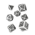 Immagine del prodotto Set di dadi RPG Dwarven Bianco e Nero 7 pezzi