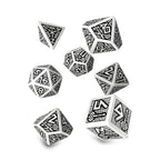 Immagine del prodotto Set di dadi RPG Dwarven Bianco e Nero 7 pezzi