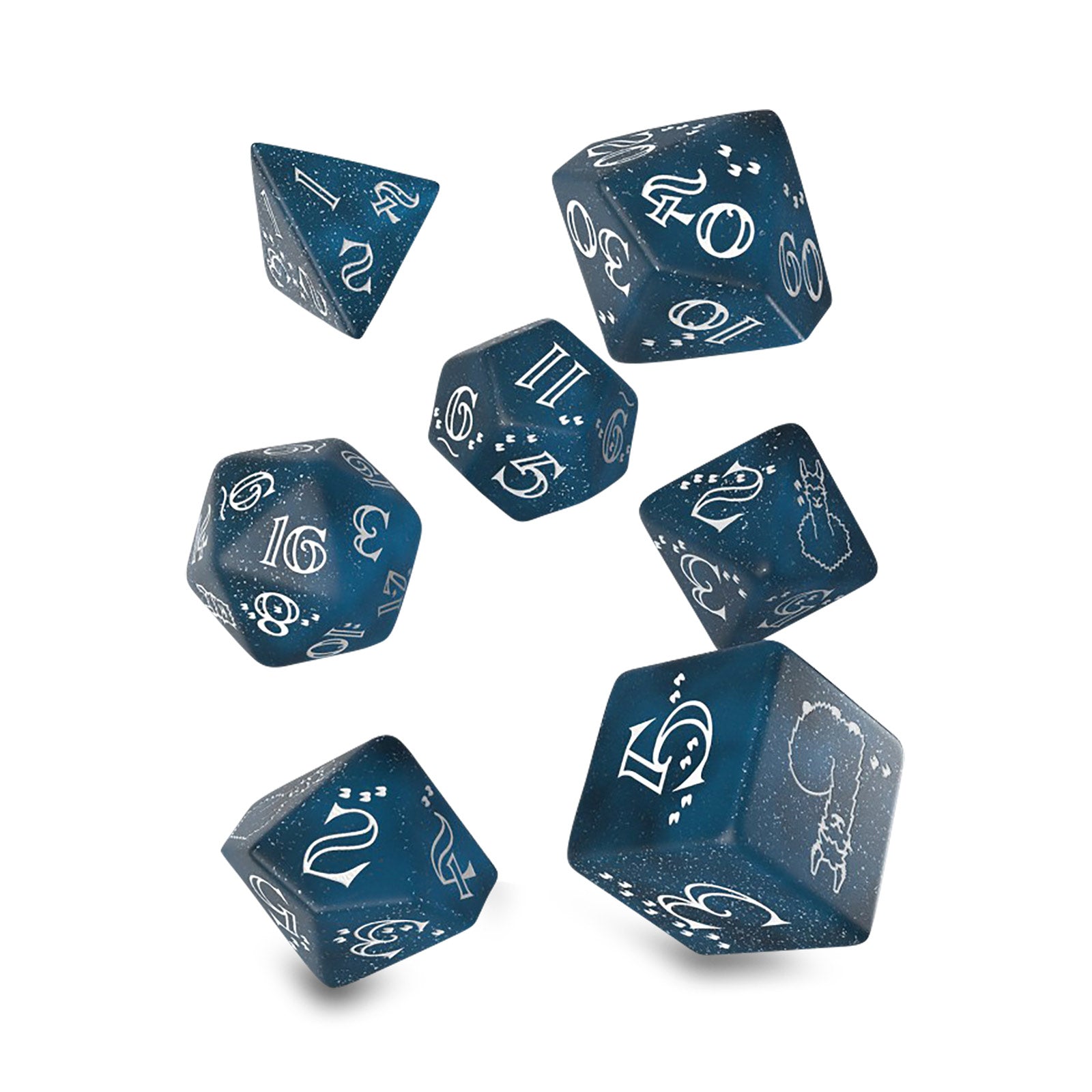 Immagine del prodotto Set di Dadi RPG Llama Glitter 7 pezzi