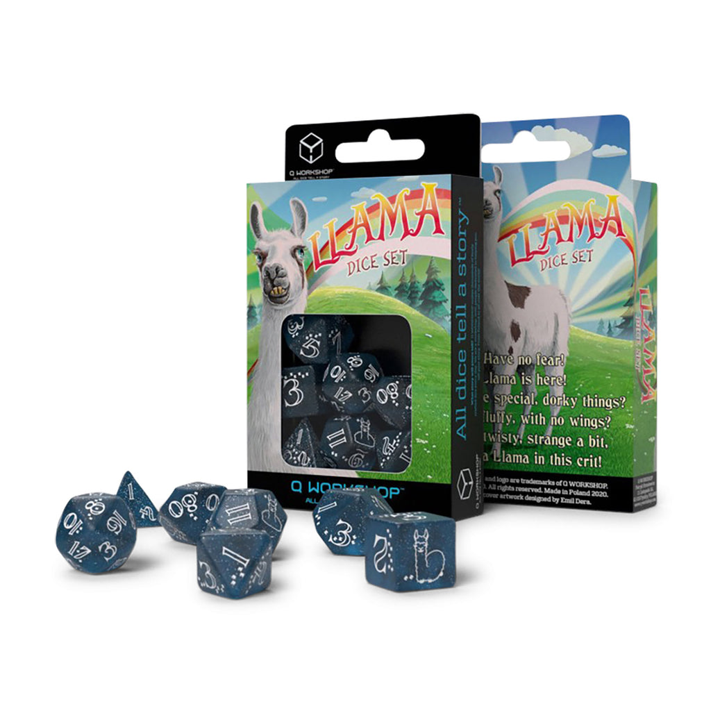 Immagine del prodotto Set di Dadi RPG Llama Glitter 7 pezzi