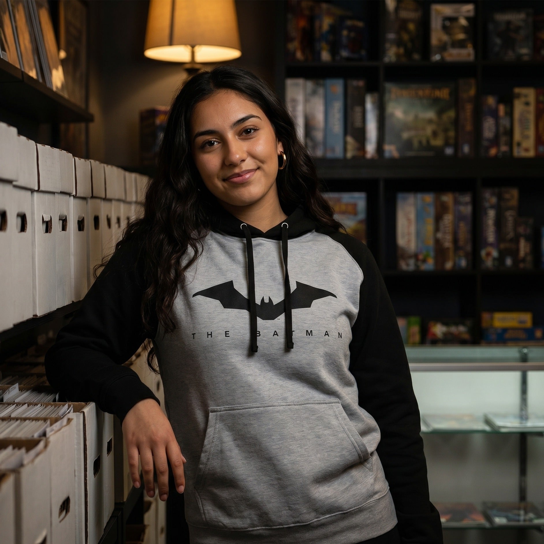 Immagine del prodotto The Batman - Logo Baseball Hoodie grigio-nero