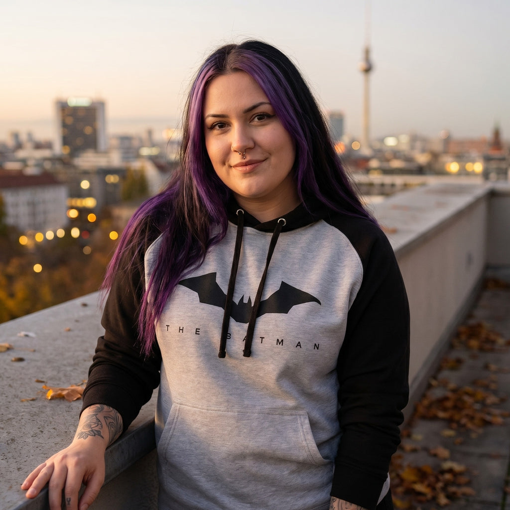 Immagine del prodotto The Batman - Logo Baseball Hoodie grigio-nero