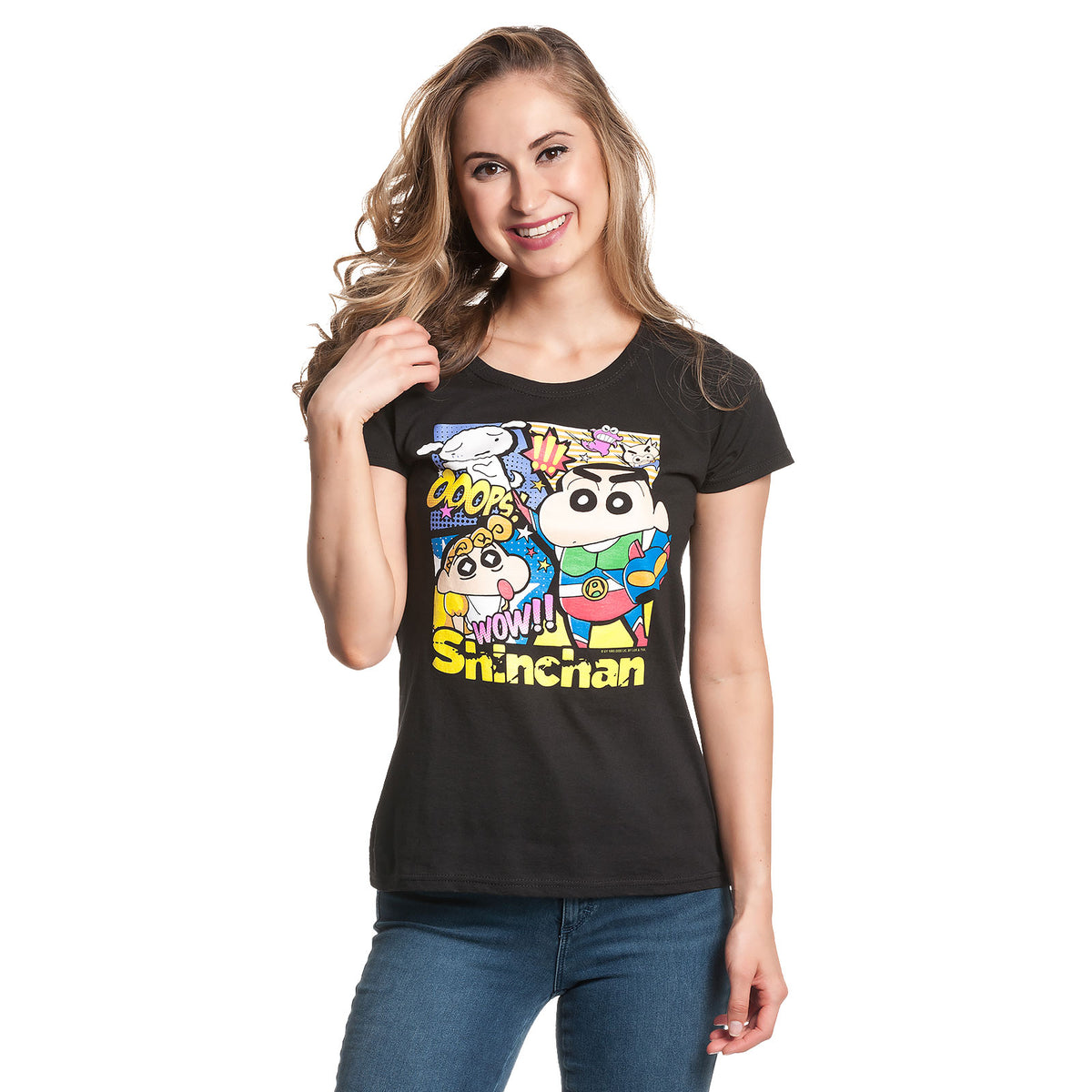 Immagine del prodotto Shin-Chan - T-shirt da donna nera eroe