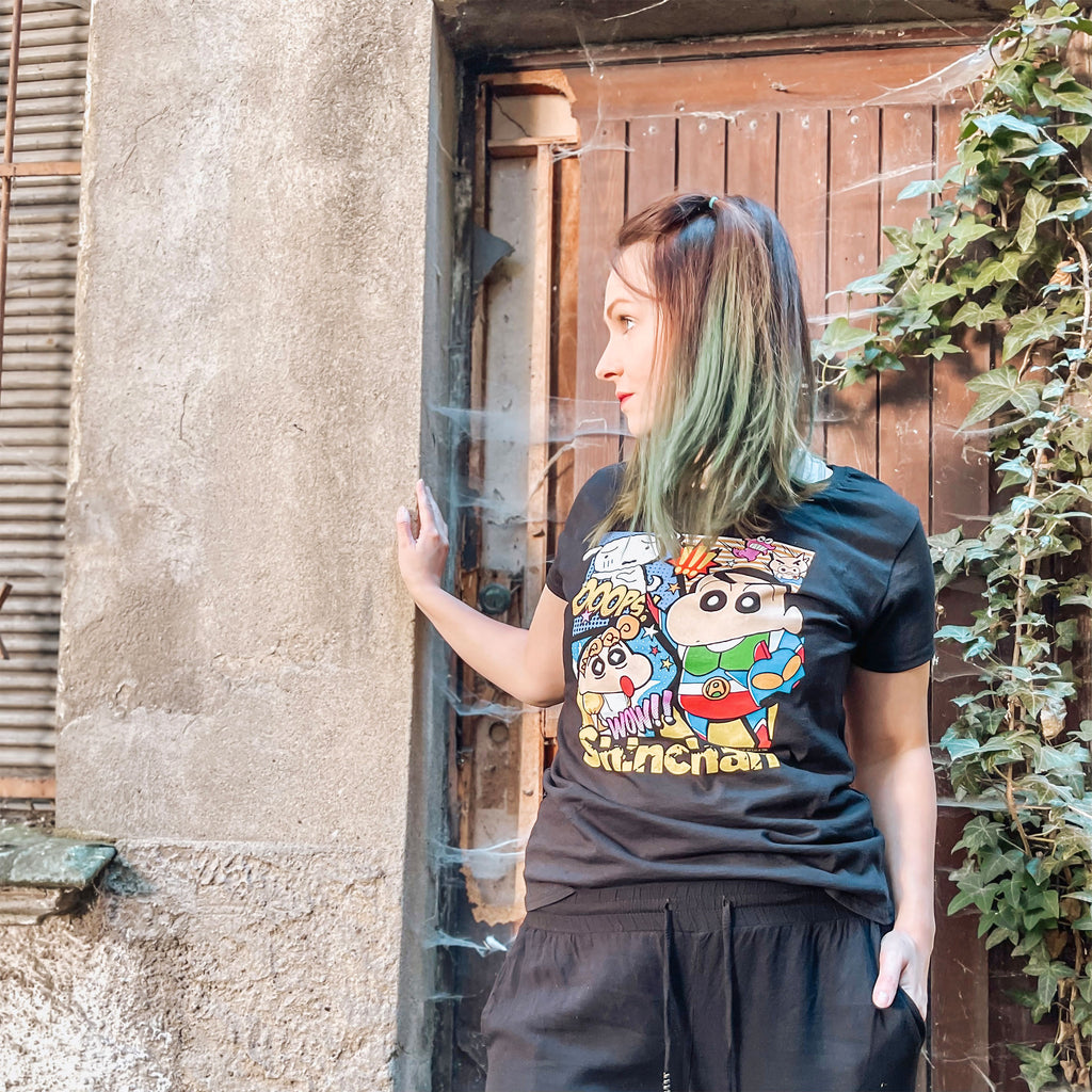 Immagine del prodotto Shin-Chan - T-shirt da donna nera eroe