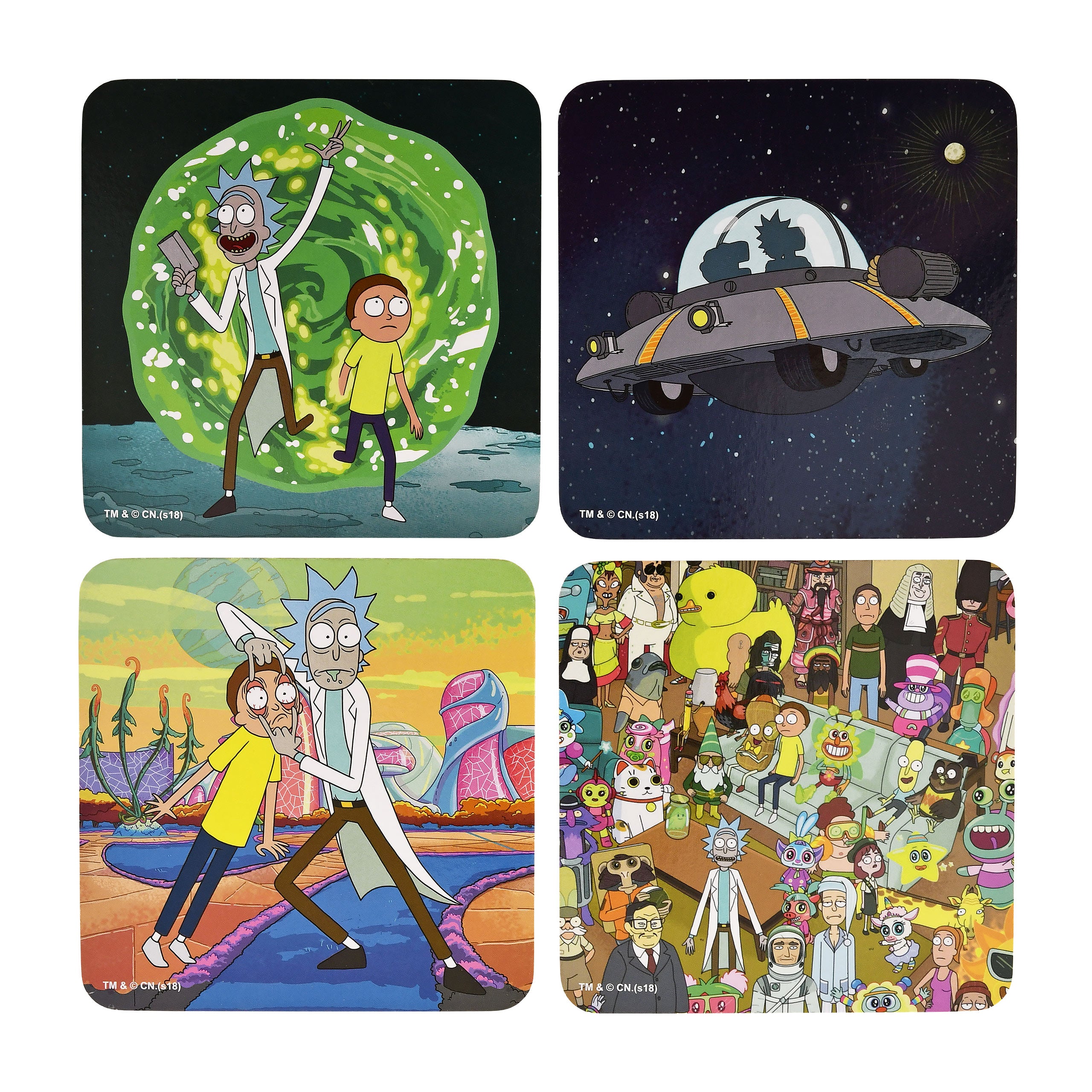 Immagine del prodotto Rick e Morty - Sottobicchieri generici set di 4