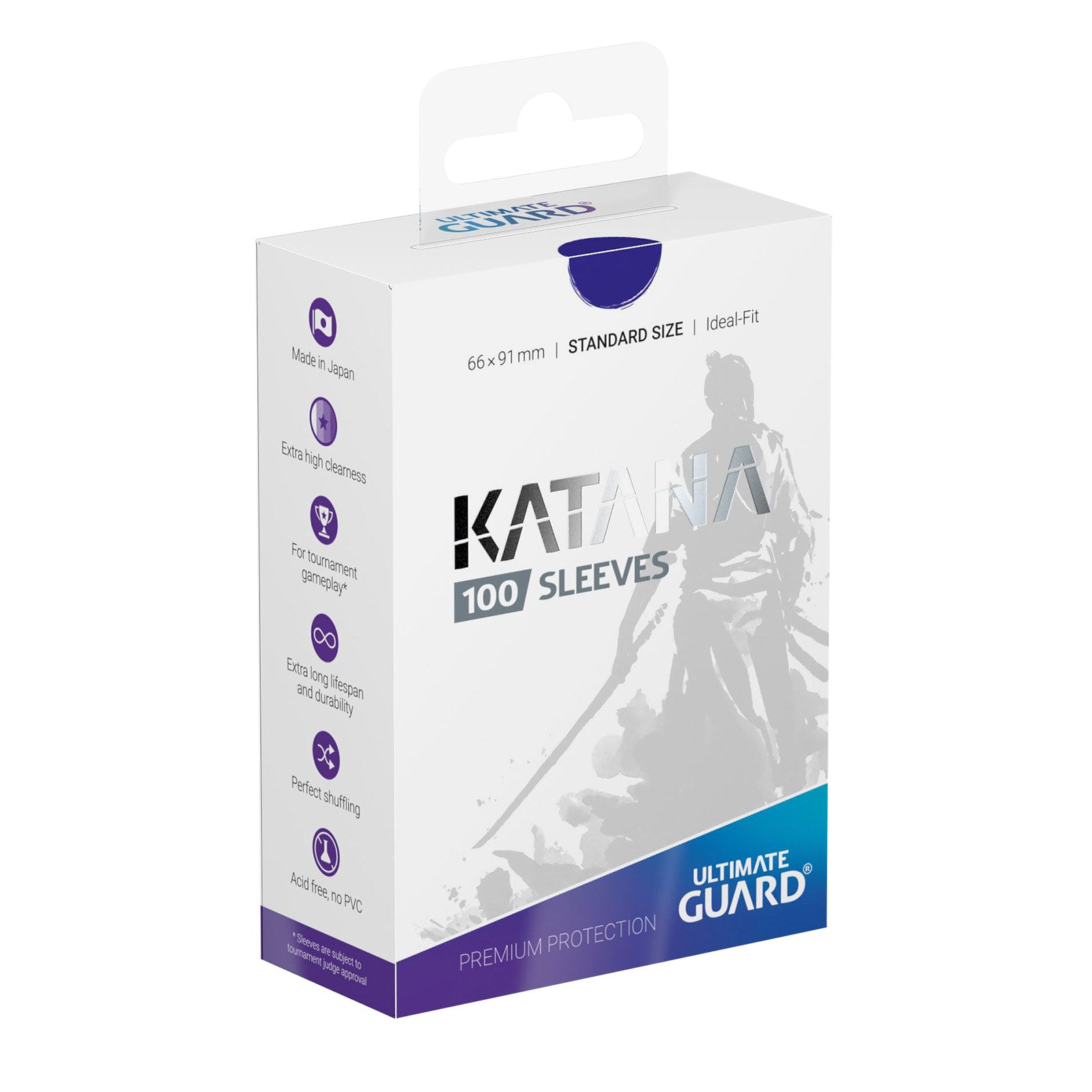Immagine del prodotto Custodie per carte Ultimate Guard per carte collezionabili, set di 100, blu