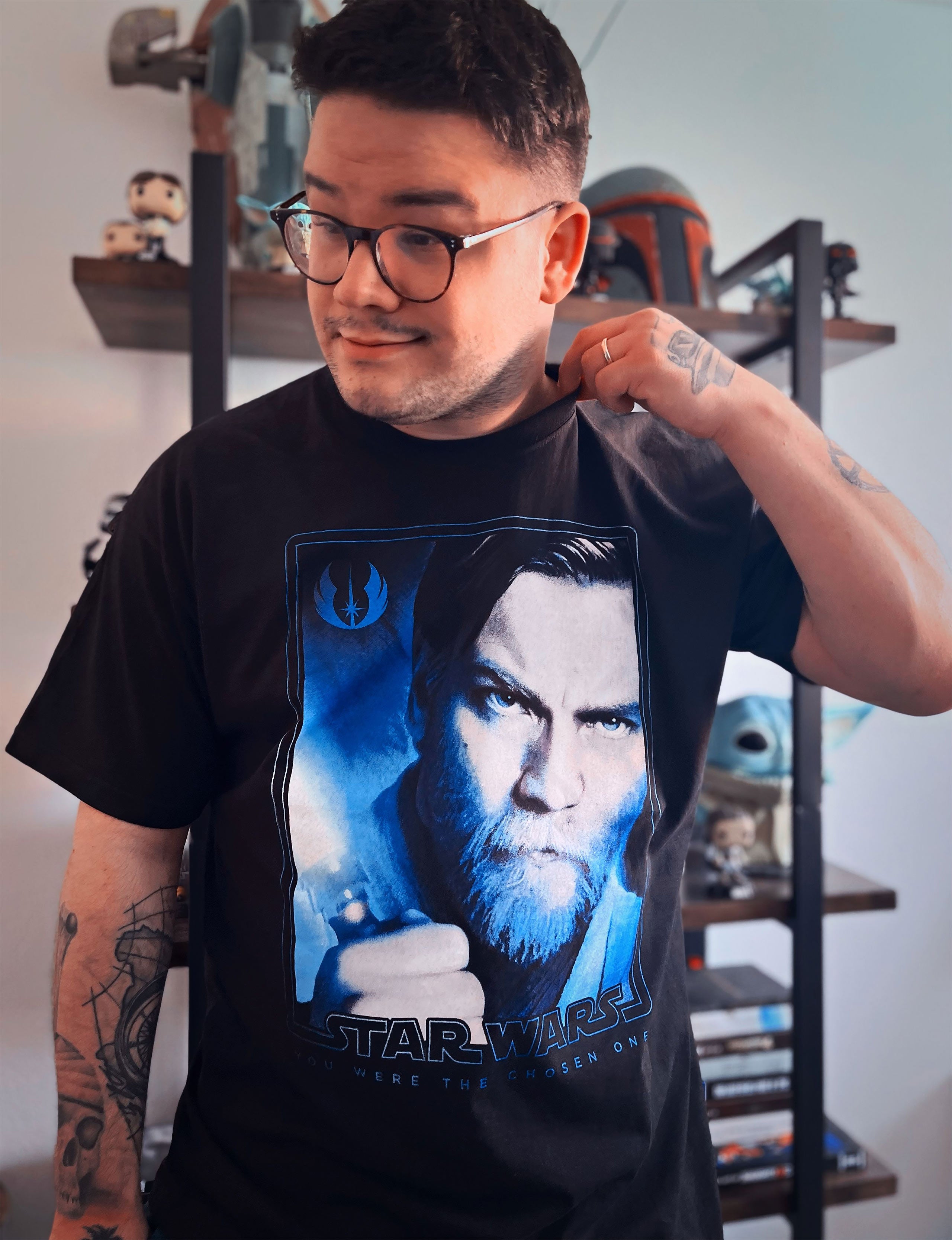 Immagine del prodotto Star Wars - T-shirt nera con poster di Obi-Wan Kenobi