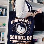 Immagine del prodotto Borsa di juta Hogwarts School blu - Harry Potter