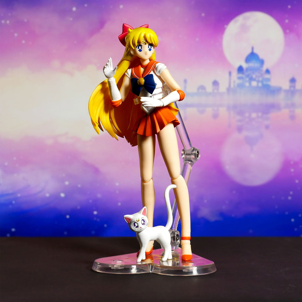 Immagine del prodotto Figura d'azione di Sailor Venus con Artemis Edizione a colori di animazione - Sailor Moon