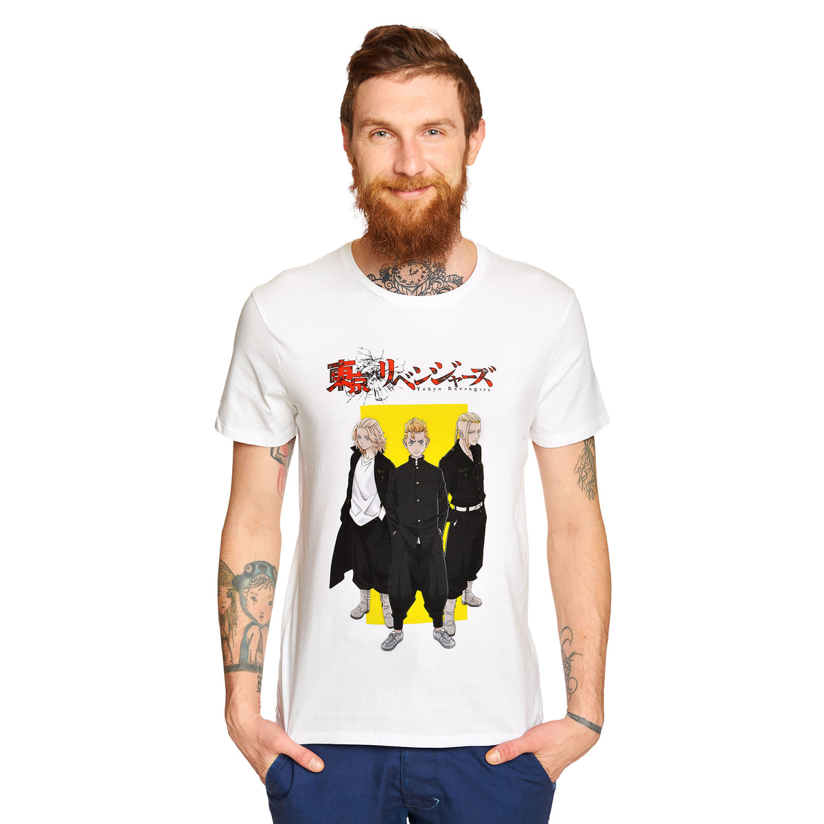 Immagine del prodotto Tokyo Revengers - T-Shirt bianca con logo quadrato giallo