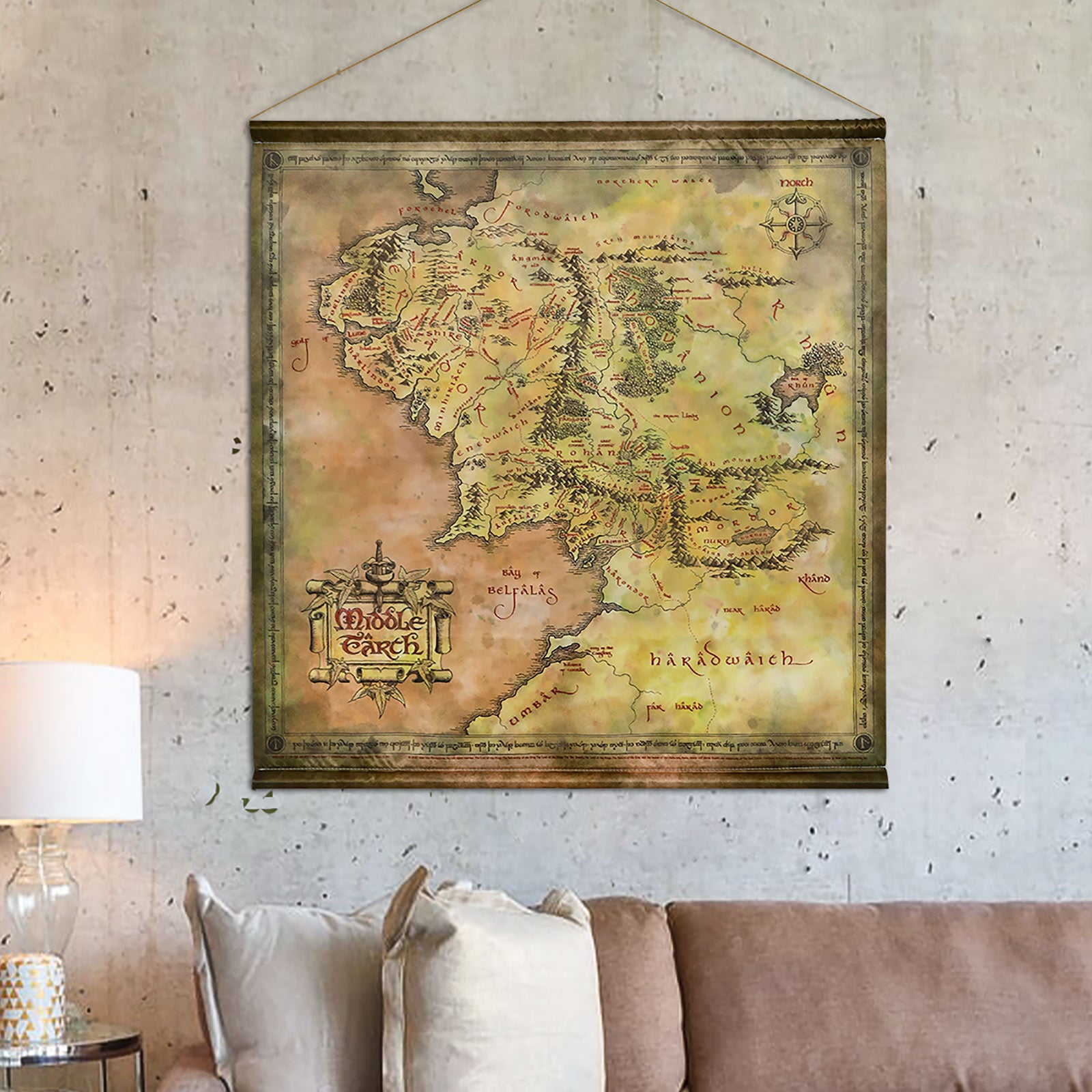 Immagine del prodotto Il Signore degli Anelli - Mappa della Terra di Mezzo Wall Scroll