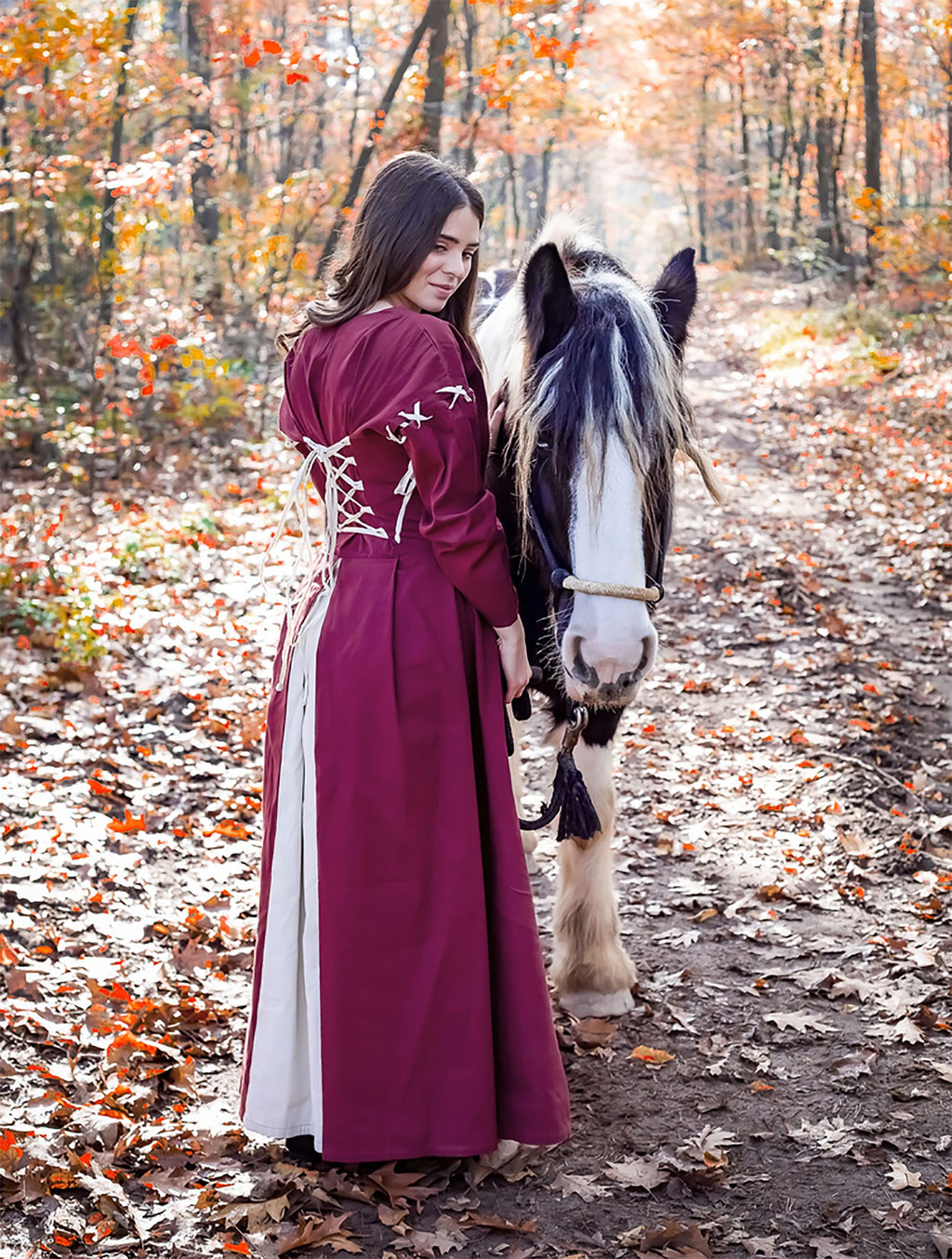 Product image Medieval dress Larina red beige