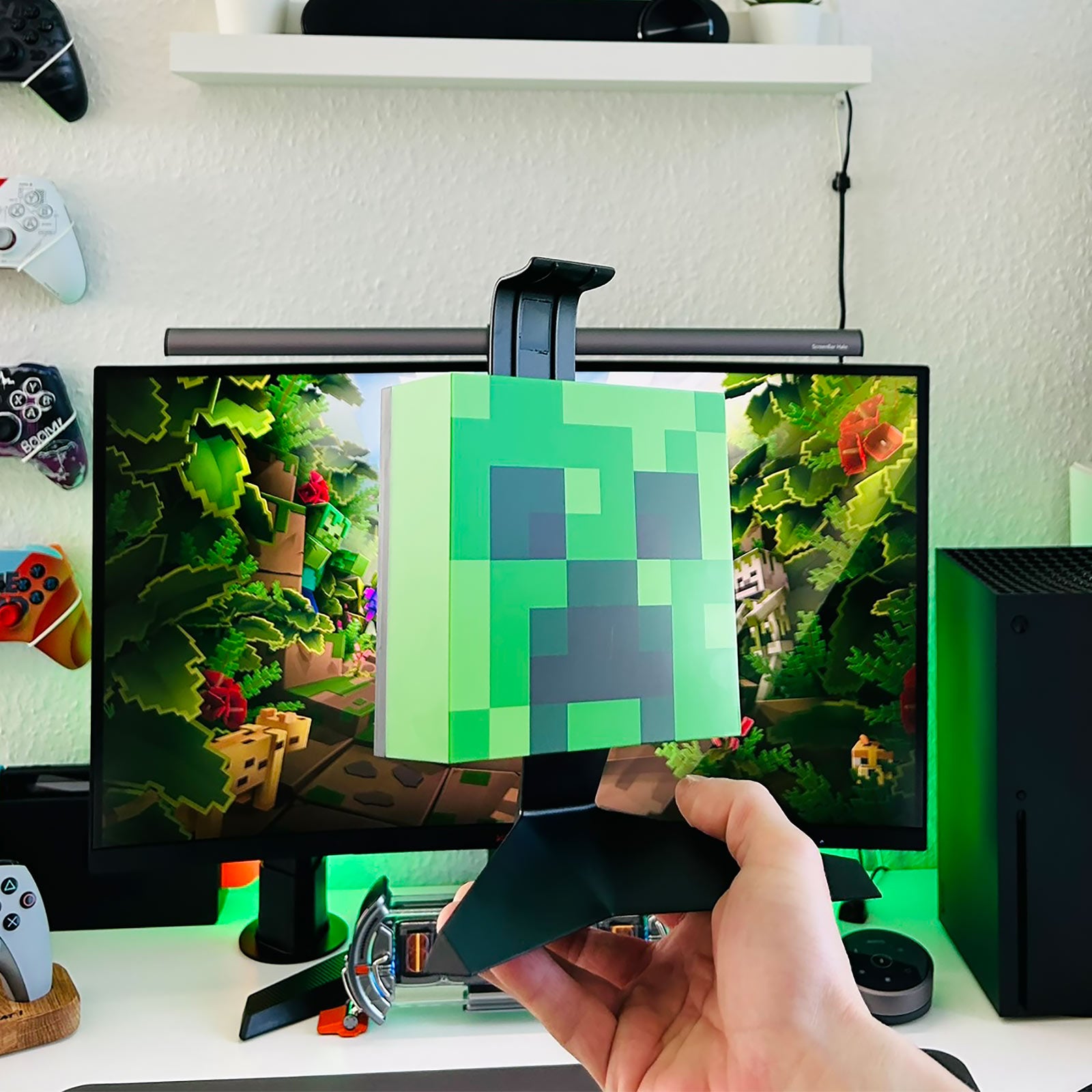 Immagine del prodotto Supporto per cuffie Creeper con luce - Minecraft