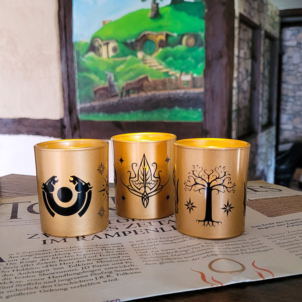 Immagine del prodotto Il Signore degli Anelli - Porta Candele Terra di Mezzo Set di 3