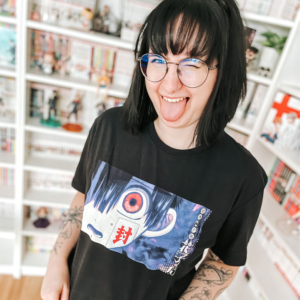 Immagine del prodotto Il mio fantasma scolastico Hanako - T-shirt nera del personaggio