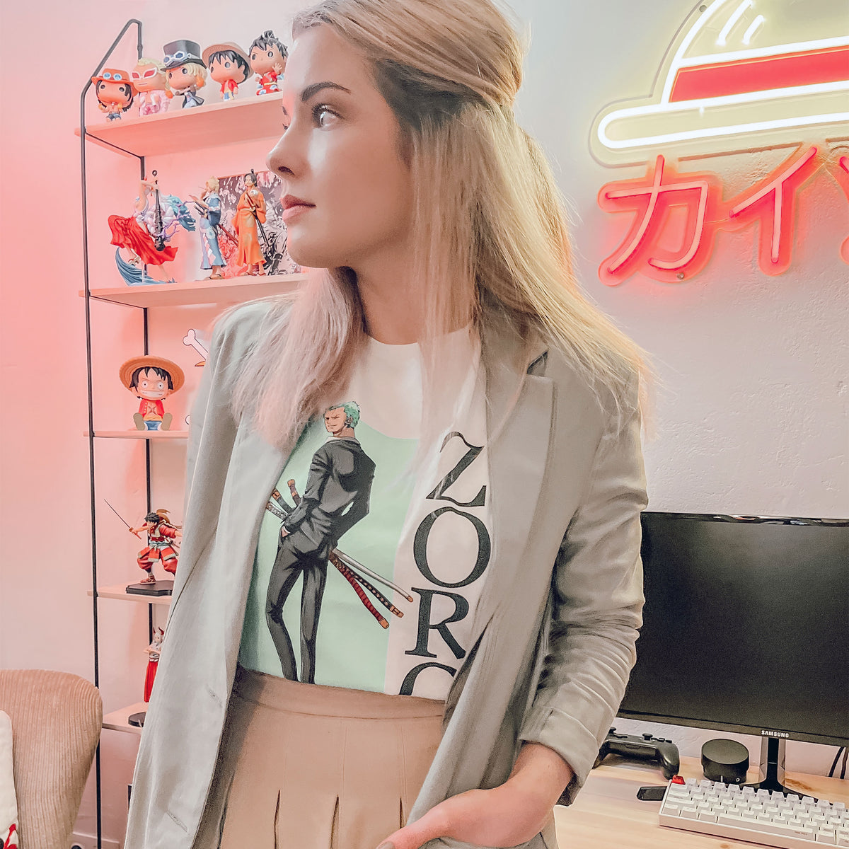 Immagine del prodotto One Piece - T-shirt Zoro bianca