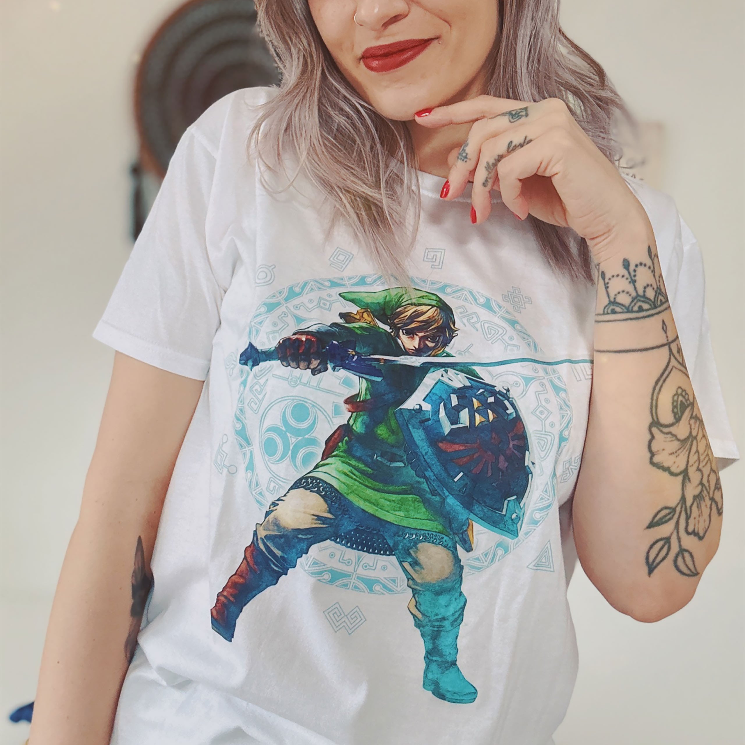 Immagine del prodotto Zelda - T-shirt bianca Skyward Sword Pose