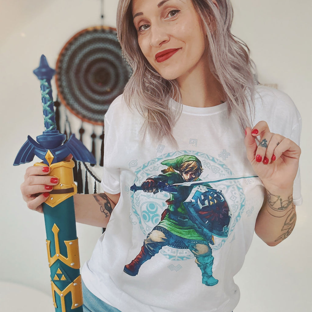 Immagine del prodotto Zelda - T-shirt bianca Skyward Sword Pose