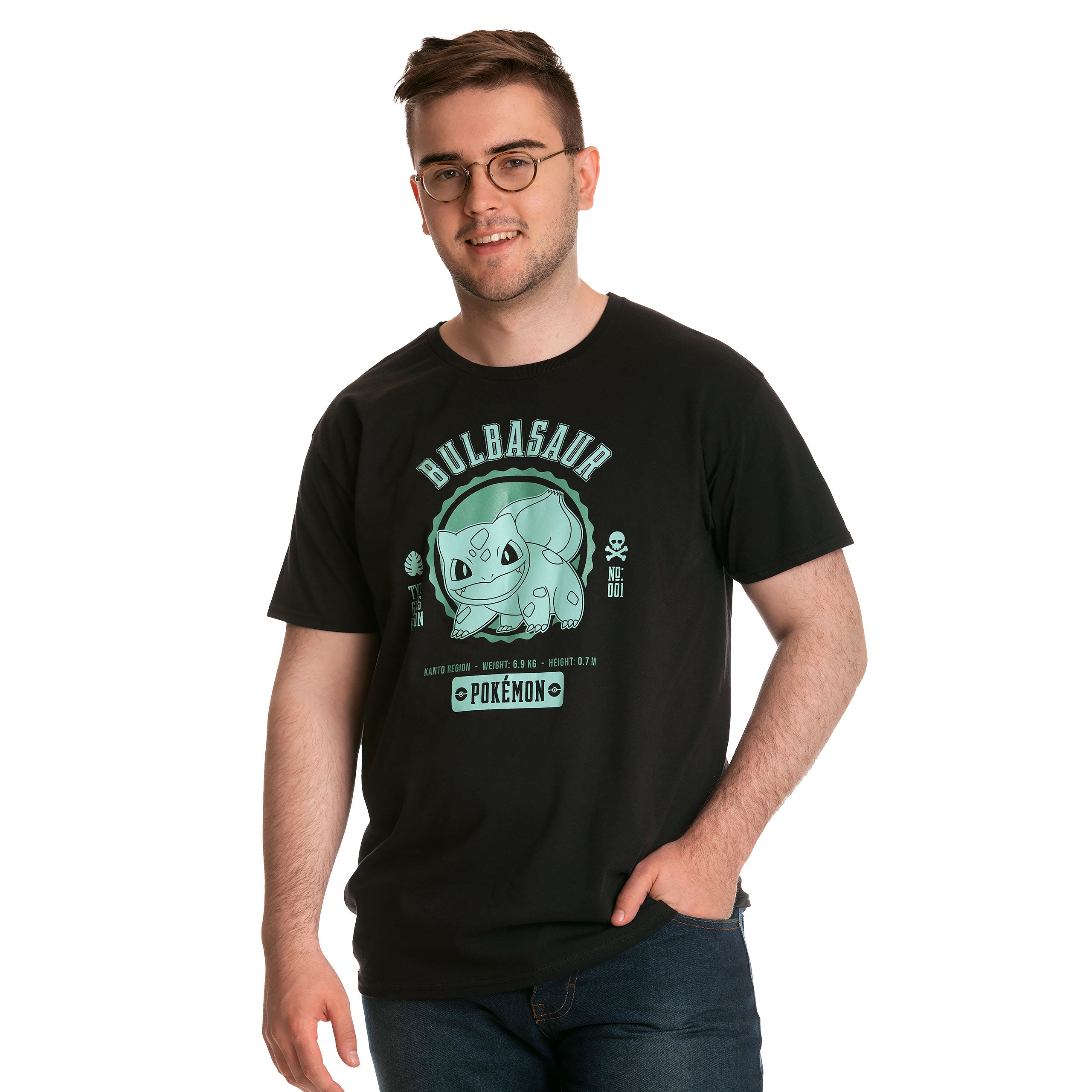 Immagine del prodotto Pokemon - T-shirt universitaria Bisasam nera
